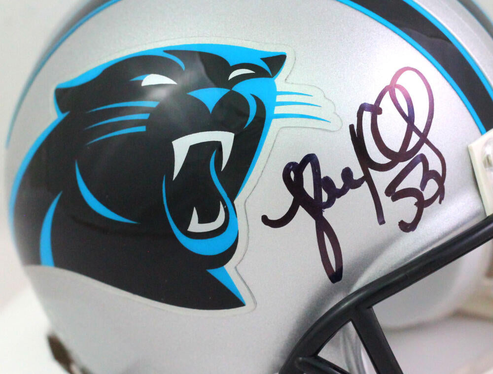 Luke Kuechly Autographed Carolina Panthers Mini Helmet- Beckett W Hologram *Black Image 2