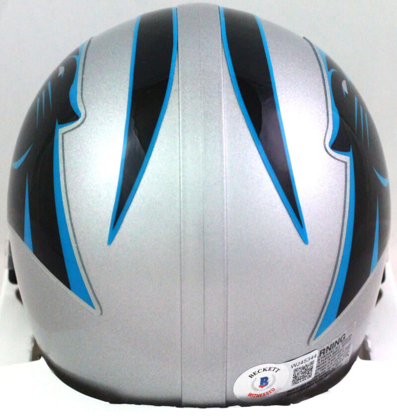 Luke Kuechly Autographed Carolina Panthers Mini Helmet- Beckett W Hologram *Black Image 3