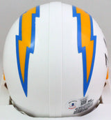 Rodney Harrison Autographed San Diego Chargers Mini Helmet- Beckett W *Black