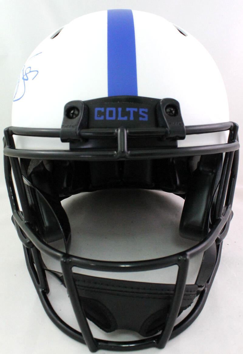 Reggie Wayne Autographed Colts F/S Lunar Speed Authentic Helmet W/SB Champs- PSA/DNA *Blue