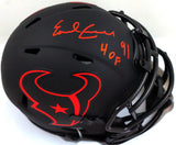 Earl Campbell Autographed Houston Texans Eclipse Mini Helmet w/ HOF- JSA W *Red *Across Top