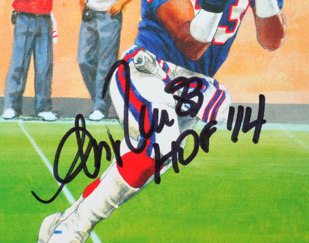 Andre Reed Autographed Buffalo Bills Goal Line Art Card w/ HOF- Beckett *Black