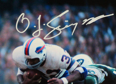 OJ Simpson Autographed Buffalo Bills Falling Down 8x10 HM Photo- JSA W *White