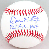 Don Mattingly Autographed Rawlings OML Baseball w/85 AL MVP - JSA W *Blue