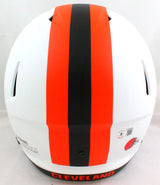 Baker Mayfield Autographed Cleveland Browns F/S Lunar Speed Helmet - Beckett W *Orange