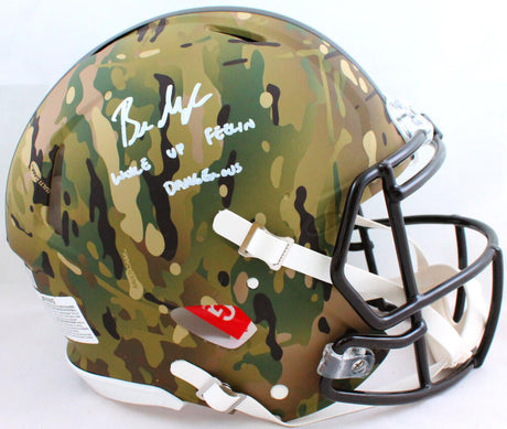 Baker Mayfield Autographed Browns Camo F/S Authentic Helmet - Beckett W *White Image 1