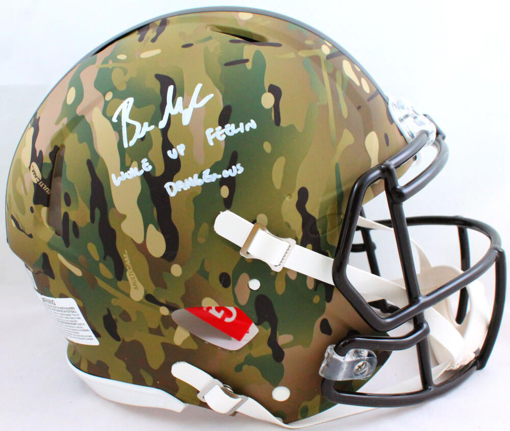 Baker Mayfield Autographed Browns Camo F/S Authentic Helmet - Beckett W *White Image 1