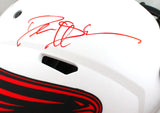 Deion Sanders Signed Atlanta Falcons Lunar Speed Authentic F/S Helmet- Beckett W *Red Image 2