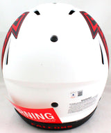 Deion Sanders Signed Atlanta Falcons Lunar Speed Authentic F/S Helmet- Beckett W *Red Image 4
