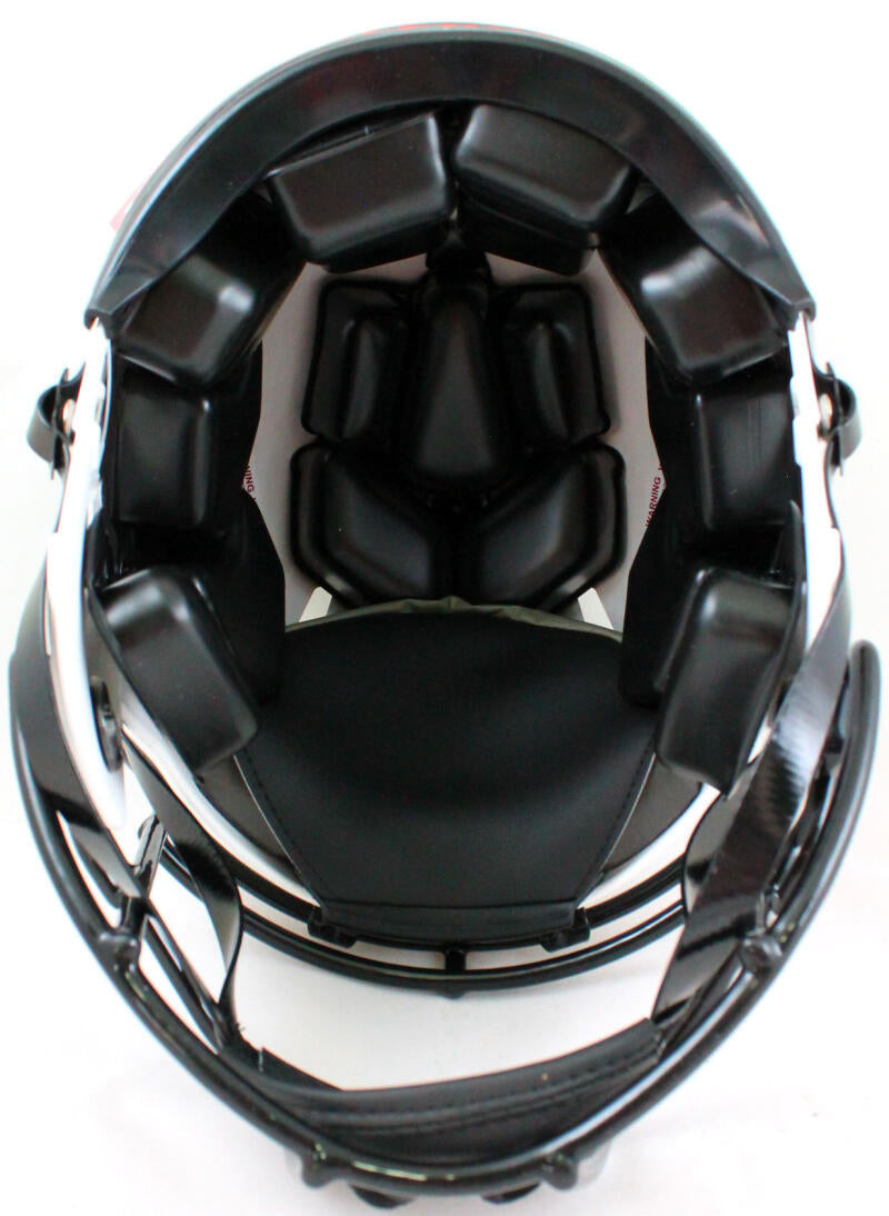 Deion Sanders Signed Atlanta Falcons Lunar Speed Authentic F/S Helmet- Beckett W *Red Image 5
