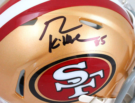 George Kittle Autographed San Francisco 49ers Speed Mini Helmet- Beckett W Hologram *Black Image 2