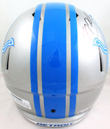 TJ Hockenson Autographed Detroit Lions F/S Speed Helmet- Beckett W Hologram *Black Image 4