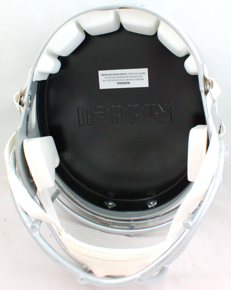 TJ Hockenson Autographed Detroit Lions F/S Speed Helmet- Beckett W Hologram *Black Image 5
