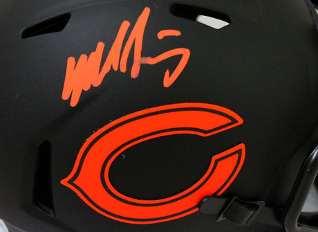 Mike Singletary Autographed Chicago Bears Eclipse Speed Mini Helmet- Beckett W Hologram *Orange