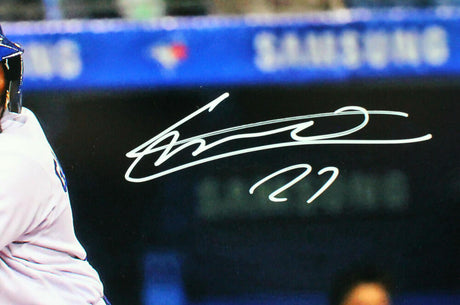 Vladimir Guerrero Jr. Signed Toronto Blue Jays 16x20 Batting Photo- JSA Auth *White