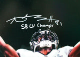 Antonio Brown Autographed Buccaneers 16x20 Spotlight Photo w/ SB Insc- Beckett W Holo *White