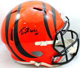 Tee Higgins Autographed Cincinnati Bengals F/S Speed Helmet - Beckett W Hologram *Black