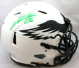 Miles Sanders Autographed Eagles F/S Lunar Authentic Speed Helmet- JSA W *Green Image 1