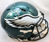 Miles Sanders Autographed Philadelphia Eagles F/S Speed Authentic Helmet - JSA W Auth *Silver