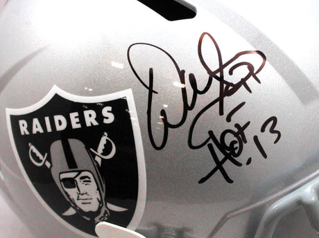Warren Sapp Autographed Oakland Raiders Full Size Speed Helmet w/ HOF- Beckett W Hologram  Image 2