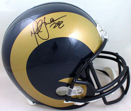 Marshall Faulk Autographed F/S St. Louis Rams 00-16 TB Helmet-Beckett W Hologram *Black Image 1