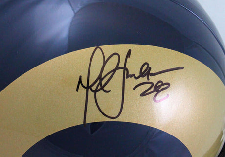 Marshall Faulk Autographed F/S St. Louis Rams 00-16 TB Helmet-Beckett W Hologram *Black Image 2