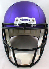 Justin Jefferson Autographed Minnesota Vikings F/S Speed Helmet-Beckett W Hologram *Silver Image 3