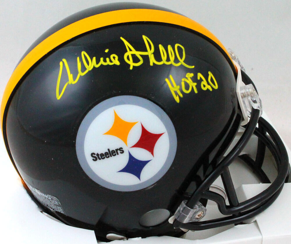 Donnie Shell Autographed Pittsburgh Steelers Mini Helmet w/ HOF- Beckett W *Yellow Image 1