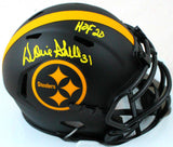 Donnie Shell Signed Steelers Eclipse Speed Mini Helmet w/ HOF-Beckett W *Yellow Image 1