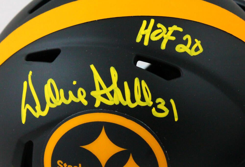 Donnie Shell Signed Steelers Eclipse Speed Mini Helmet w/ HOF-Beckett W *Yellow Image 2