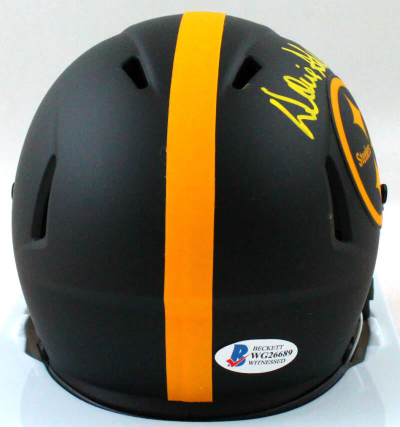 Donnie Shell Signed Steelers Eclipse Speed Mini Helmet w/ HOF-Beckett W *Yellow Image 3