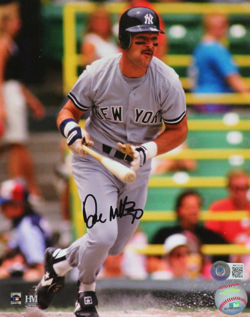 Don Mattingly Autographed NY Yankees 8x10 Grey Jersey-Beckett W Hologram *Black