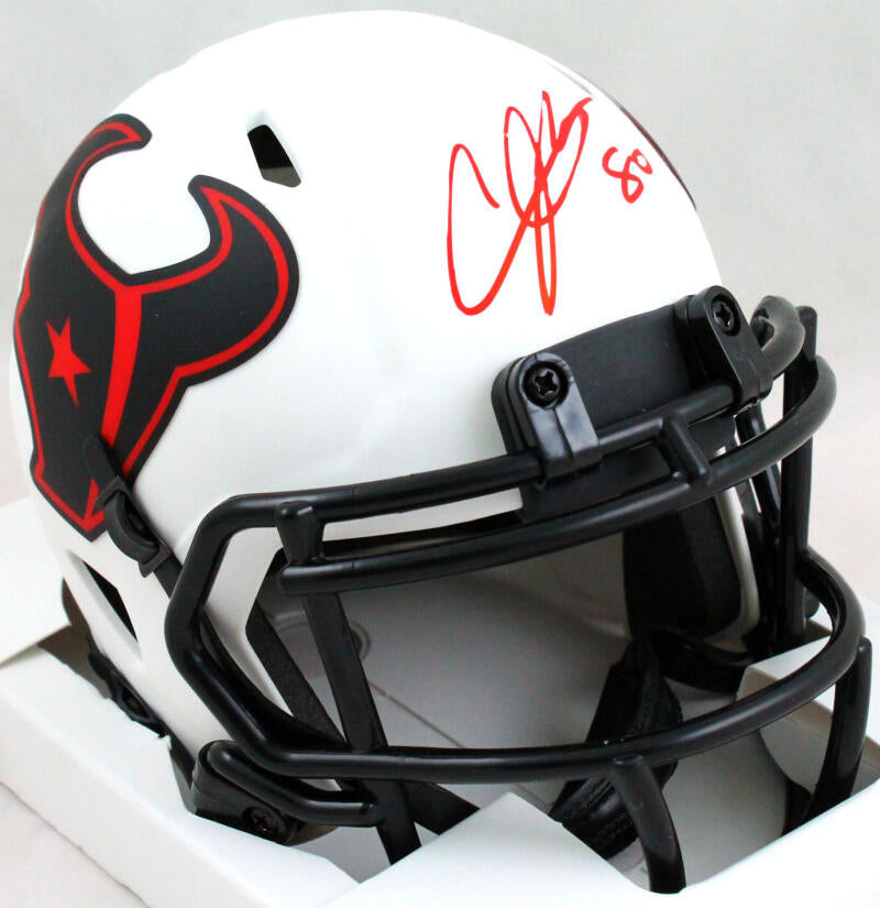 Andre Johnson Autographed Houston Texans Lunar Speed Mini Helmet - JSA W Auth *Red Image 1