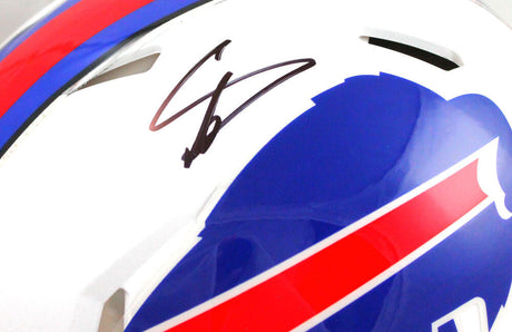 Stefon Diggs Autographed Buffalo Bills 2021 F/S Speed Authentic Helmet-Beckett W Hologram Image 2