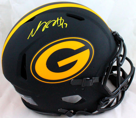 Davante Adams Autographed Green Bay Packers F/S Eclipse Speed Authentic Helmet-Beckett W Hologram *Yellow Image 1