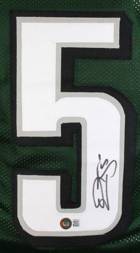 Donovan McNabb Autographed Green Pro Style Jersey-Beckett W Hologram *Black