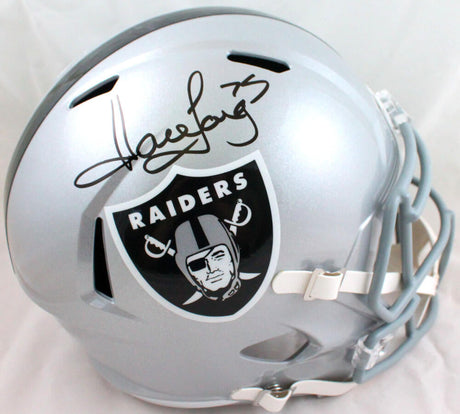 Howie Long Autographed Raiders F/S Speed Helmet-Beckett W Hologram *Black Image 1