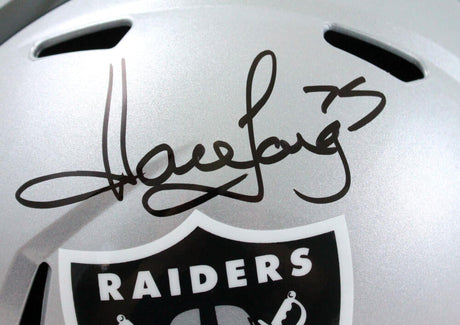 Howie Long Autographed Raiders F/S Speed Helmet-Beckett W Hologram *Black Image 2