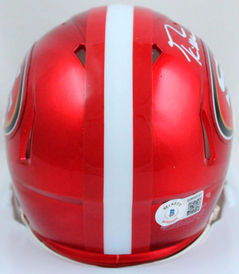 George Kittle Autographed San Francisco 49ers Flash Mini Helmet- Beckett W Hologram *White