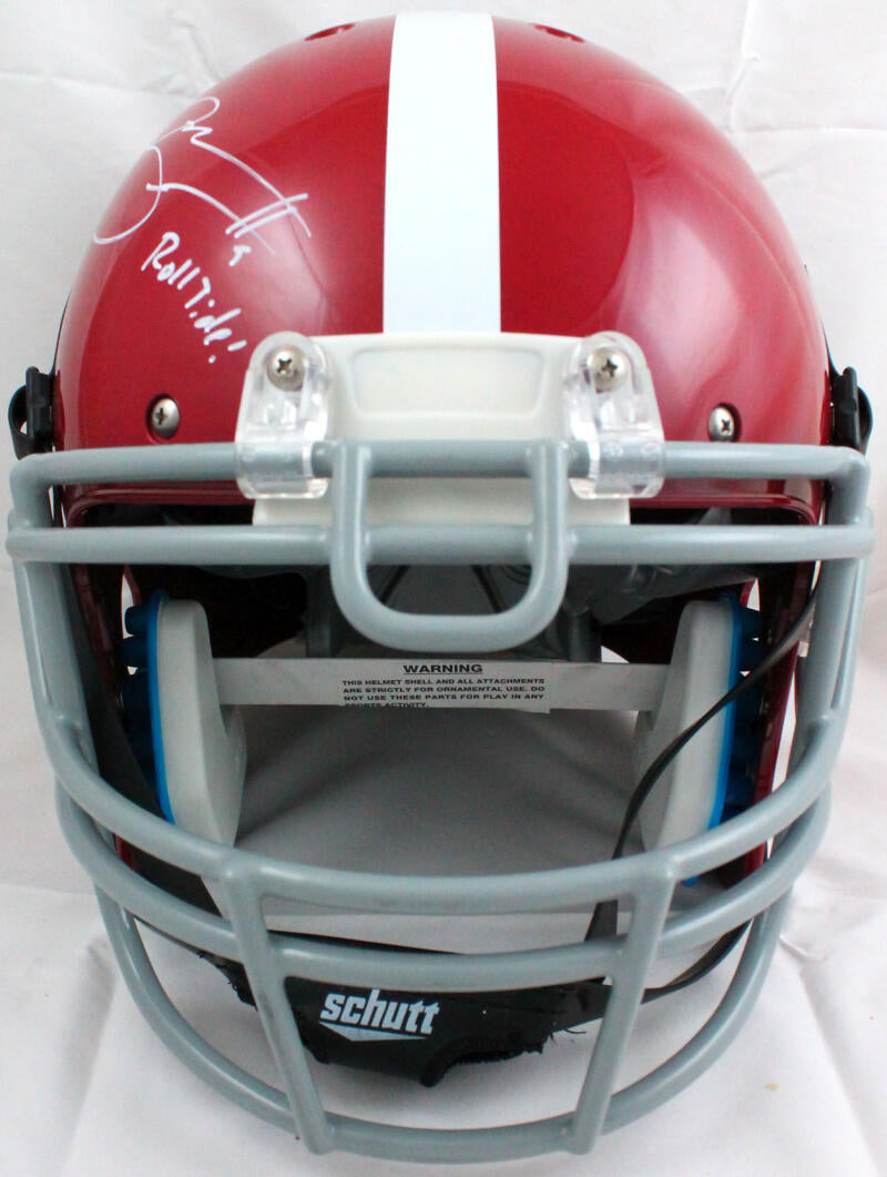 Bryce Young Autographed Alabama Crimson Tide F/S Schutt Authentic w/Roll Tide-Beckett W Hologram *White