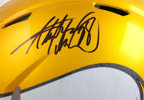 Adrian Peterson Autographed Vikings F/S Flash Speed Authentic Helmet-Beckett W Hologram *Black