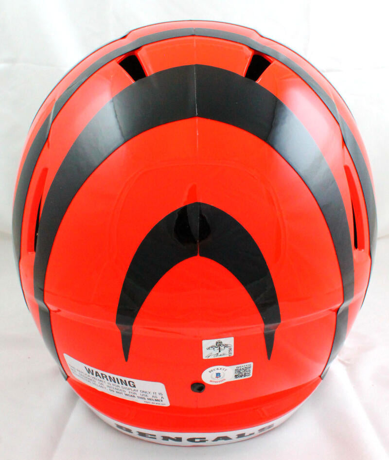 Ja'Marr Chase Autographed Cincinnati Bengals F/S Speed Helmet -Beckett W Hologram *Black Image 4