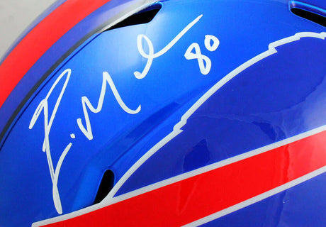 Eric Moulds Autographed Buffalo Bills F/S Flash Speed Helmet-Beckett W Hologram *White