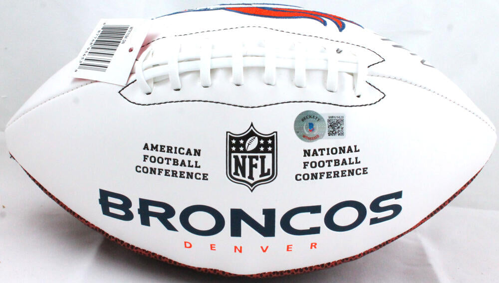 John Lynch Autographed Denver Broncos Wilson Logo Football-Beckett W Hologram *Black