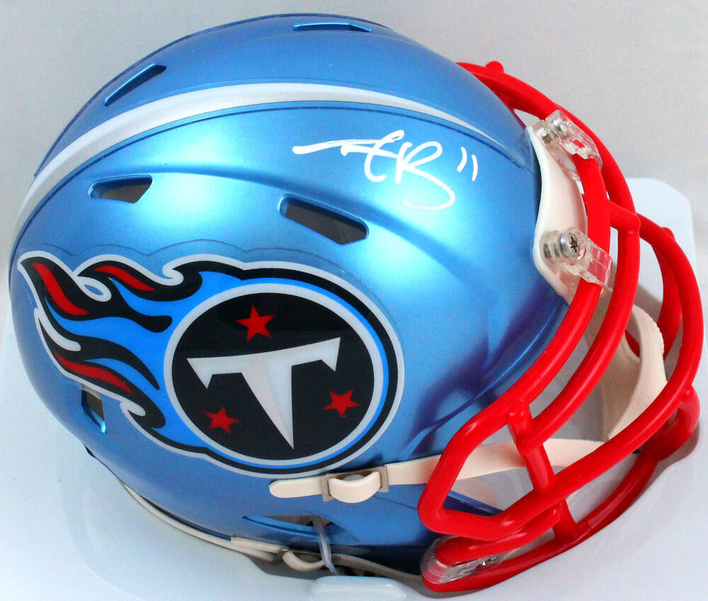 AJ Brown Signed Tennessee Titans Flash Speed Mini Helmet-Beckett W Hologram *White Image 1