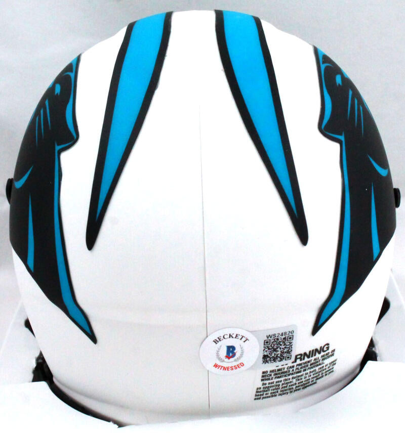 Muhsin Muhammad Autographed Carolina Panthers Lunar Speed Mini Helmet-Beckett W Hologram *Blue