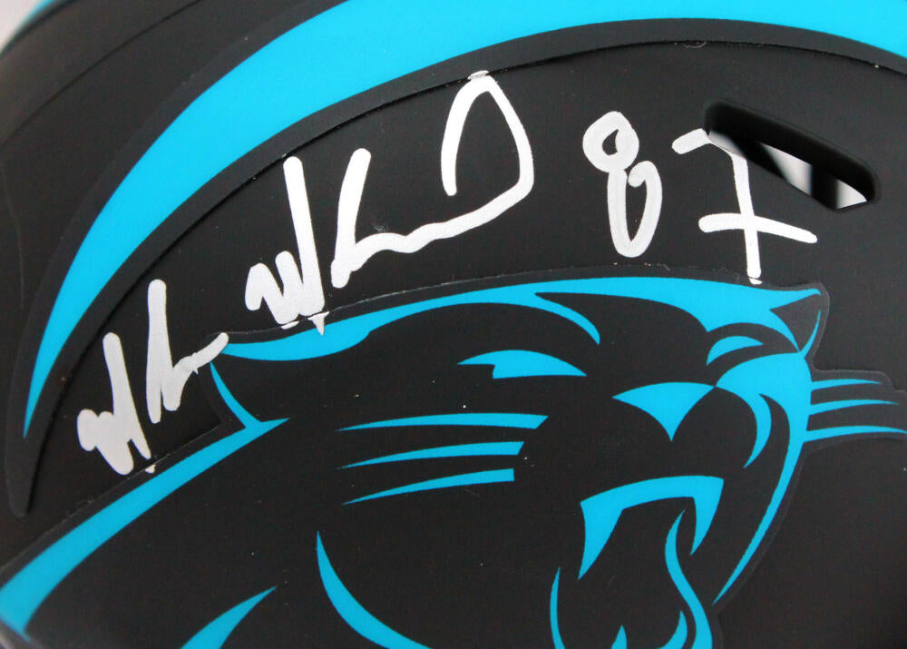 Muhsin Muhammad Autographed Carolina Panthers Eclipse Speed Mini Helmet-Beckett W Hologram *Silver