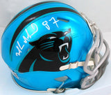 Muhsin Muhammad Autographed Carolina Panthers Flash Speed Mini Helmet-Beckett W Hologram *White