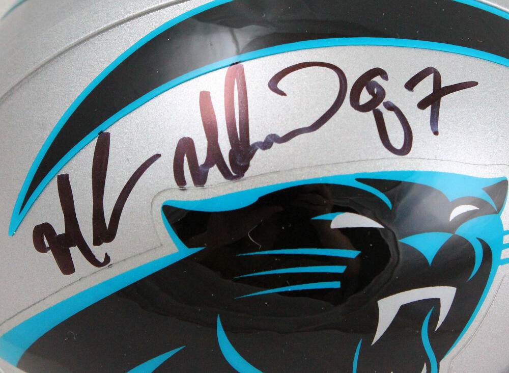 Muhsin Muhammad Autographed Carolina Panthers Mini Helmet-Beckett W Hologram *Black