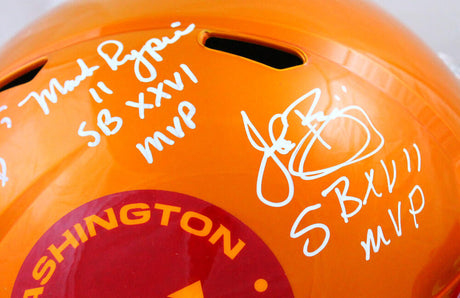 Williams/Rypien/Riggins Autographed WFT F/S Flash Speed Helmet W/SB MVP-Beckett W Hologram *White Image 2